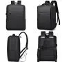 ZF302 Laptop Bag USB Charger Computer Cover Backpack Oxford Fabric Waterproof Zipper Print Logo Gift Backpack Business Schoolbag