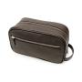 Cosmetic bags & cases shaving bag custom travel mens luxury leather toiletry bag with 2 zipper closure
