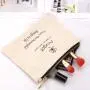 Custom High Quality 8 OZ Canvas Cosmetic Brush Zipper Bag Organizer Gift Pencil Cotton Canvas Makeup Pouch