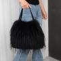 Winter large capacity fur bag 2024 new single shoulder handbag tote bag crossbody handbags fur bags