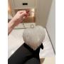 Factory Wholesale Heart Shaped Tassel Diamond Lady Shoulder Bag Crystal Evening Bag For Wedding Clutch Bags Ladies Purse Handbag