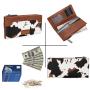 Custom Cow Print Wallets Womens Bifold Credit Card Wallet Women's Wallets Card Cases