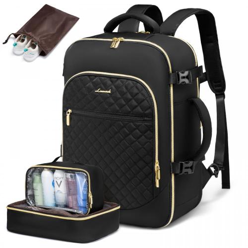 30L Flight Approved Carry On Backpack with 3 Packing Cubes 17.3inch Laptop Business Daypack Large Travel Backpacks for  Women