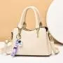 2023 New Fashion Women's PU Leather Large Capacity One Shoulder Oblique Straddle Bag Fashion Pendant Mother Bag
