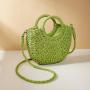New straw woven bag diagonal beach bag shoulder bag