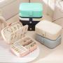 ZF158 Jewelry Case Single Layer Necklace Earrings Ring Box Portable Household Storage Anti-oxidation Waterproof PU