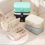 ZF158 Jewelry Case Single Layer Necklace Earrings Ring Box Portable Household Storage Anti-oxidation Waterproof PU