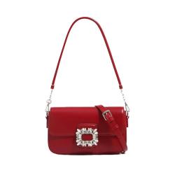 2024 Custom Genuine Leather Crystals Sling Bag For Women Luxury Shoulder Purse