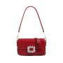 2024 Custom Genuine Leather Crystals Sling Bag For Women Luxury Shoulder Purse