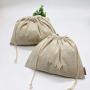 Eco-Friendly Jute Gift Drawstring Bag Custom Logo Printed Jute Linen Pouch Gift Coffee Shoe Dust Burlap Bag Recyclable