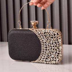 Adequate stock Luxury diamond wedding bride party women hand bags temperament clutch purse evening bags