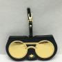 2024 Custom Logo Eye Sun Glasses Pouch Case For Unisex Bag Handbag With Leather Wristlet
