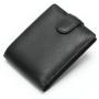 Black Leather Wallet for Men Genuine Leather RFID Blocking Trifold Stylish Wallet With Coin Pocket Money Slip Card Holder