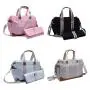 Keymay Free Sample 2 Sets Large Capacity Function Nappy Bags Waterproof Mommy Canvas Tote Bag Portable Baby Diaper Bag