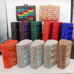 2024  New Design Rhinestone Evening Bag Crystal Clutch Evening Bag Ladies Crystal Women Bag Wedding Party Purse