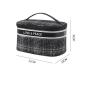 wholesale promotional custom logo black multi Color zipper pu leather makeup bag cosmetic bags