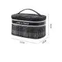 wholesale promotional custom logo black multi Color zipper pu leather makeup bag cosmetic bags
