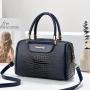 2024 new crocodile pattern  Bags for women Boston pillow bag large capacity women's handbag shoulder crossbody bag