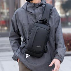 New Fashion Motorcycle Crossbody Chest Bags Custom USB Anti-Theft Waterproof Sling Bag Travel Shoulder Bag Men
