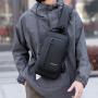 New Fashion Motorcycle Crossbody Chest Bags Custom USB Anti-Theft Waterproof Sling Bag Travel Shoulder Bag Men