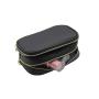 Custom double layer cosmetic bag dopp kit brushes wash bag eco saffiano PU leather make up bags