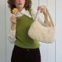 2024 Factory Directly Winter Trendy Soft Purse Fluffy Fur Tote Fuzzy Purse Women Shoulder Plush Bag For Ladies