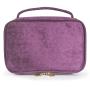 Vintage Waterproof Large Capacity Travel Portable Makeup Bag Custom Zipper Soft Velvet Cosmetic Bag