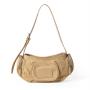 Nylon Pocket Shoulder Fashion Half Moon Zipper Handbag Wholesale Korean Small Black Saddle bag For Women