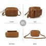 2024 new women's small crossbody bag women's PU leather shoulder handbag multi-pocket purse 2 kits