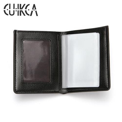 HF023 CUIKCA Wallets Men's Creative Wallet Driving License Driving License Slim Waterproof Pu For Unisex Fashion Black Gift