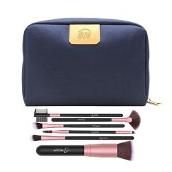 Small canvas makeup bag organizer case oem custom logo cosmetic travel brush make up bags