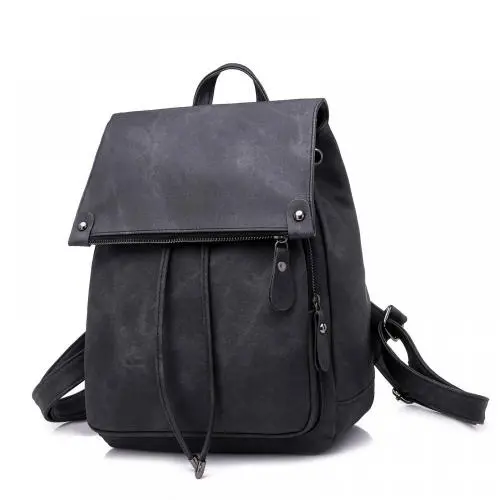 SC040 Outdoor Travel Backpack Ladies Waterproof PU Leather Women Backpack Purses Vintage  Casual Shopping Backpacks