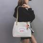 Factory supplier cheap portable student shoulder bag girl canvas large capacity tote bag