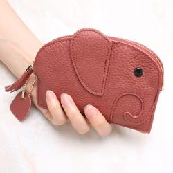 XL146 Japanese Style Genuine Leather Wallet Elephant Creative Style Ladies Coin purse Hot Sell Small Card Holder