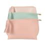 Trending PU Leather Litchi Pattern Cosmetic Bag Mighty Grocery Storage Makeup Bag Girls Cute Clutch Purses Make Up Bags Custom