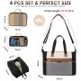 LOVEVOOK 4 in1 Clothes Storage Bag Travel Duffel Personal Item Hospital Overnight Bag with Wet Pocket Weekender Bags for Women