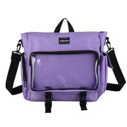 2020 Hot sale canvas school Ita backpack fashion ita backpack with clear pocket clear custom ita bag