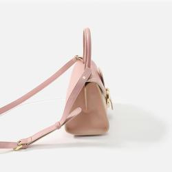 2024 Custom Luxury Vegan Leather Handbag For Ladies Women With Buckle Scarf