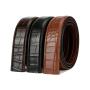 Crocodile texture full grain genuine cow leather belts crocodile belt designers