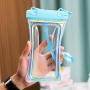 ZR253 Mobile Phone Bag Summer Laser Phantom Inflatable Air Bag Swimming Diving Beach TPU Mobile Phone Protective Case
