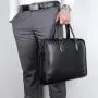 High Quality Genuine Leather Handbag Shoulder Bag 14 Inches Business Laptop Bag Mens Leather Briefcases