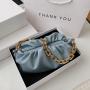 Thick Chain Handbag Pu Leather Fold Shoulder Bags Designer Dumpling Bag Women Crossbody Messenger Cloud Chain Bag
