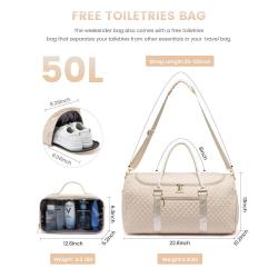 LOVEVOOK Custom OEM Travel Bag with Toiletry Purse Overnight Weekender Bag Woman quilted Designer luxury high Quality Duffle Bag