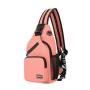 Women's Fashionable Oxford Cloth Chest Bag with Headphone Hole Zipper Closure Low MOQ Outdoor Wear Proof for Summer Spring