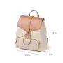 Guangzhou Factory Professional Customize Handbag Trending Canvas PU Leather School Bags Beautiful Flap String Backpack For Women