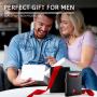 Slim Wallet for Men Gifts 12 Card Slots ID Window With Money Clip Minimalist RFID Front Pocket Bifold Leather wallet Gift Box