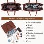 LOVEVOOK OEM custom fashion luxury high quality leather women laptop tote bag for work 15.6 inches business work office handbags