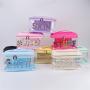 Custom Chenille Patch Cosmetic Bag Large Capacity Travel Clear PVC Makeup Women Skin Care Bag