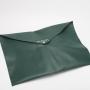 Promotional Green Leather Envelope Dust Bag Large Button Pu Leather Shoe Clothes Packaging Envelope Pouch