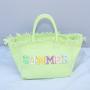 Keymay RTS 6 Color USA Warehouse Free Shipping Mixed Color High Quality Tassel Handbag Supplier Fringe Tote Bag Blank Canvas Bag